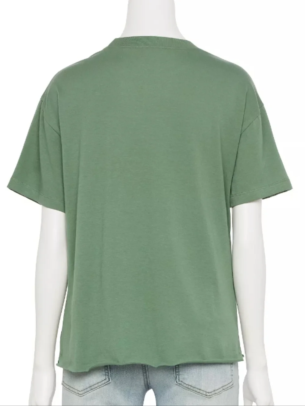 Juniors XL • Disney • Olive Green Graphic Tee with Stitch and Floral Design - Picture 5 of 7